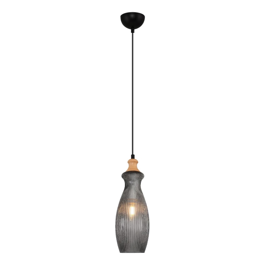 Lampa med snöre BOTTLE 1xE14/4W/230V rökfärgad