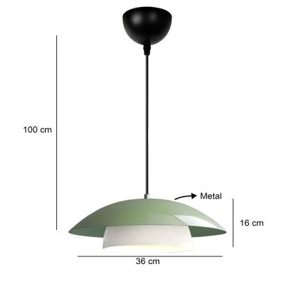 Lampa MOONLIGH hängande 1xE27/40W/230V grön