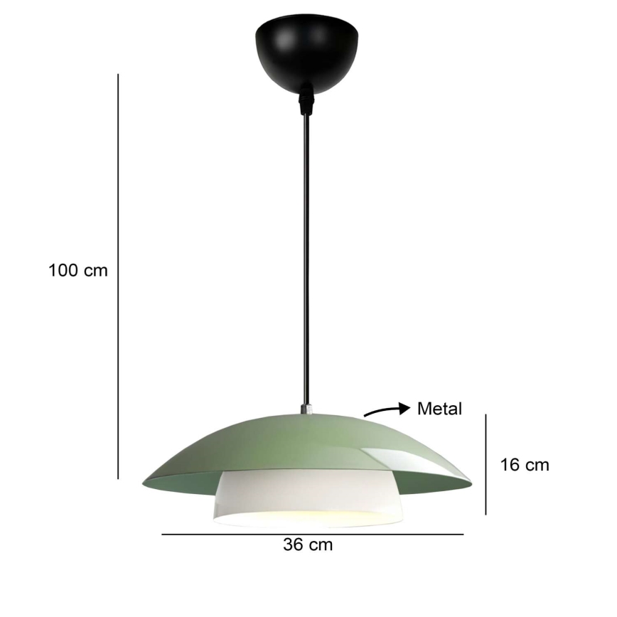 Lampa MOONLIGH hängande 1xE27/40W/230V grön