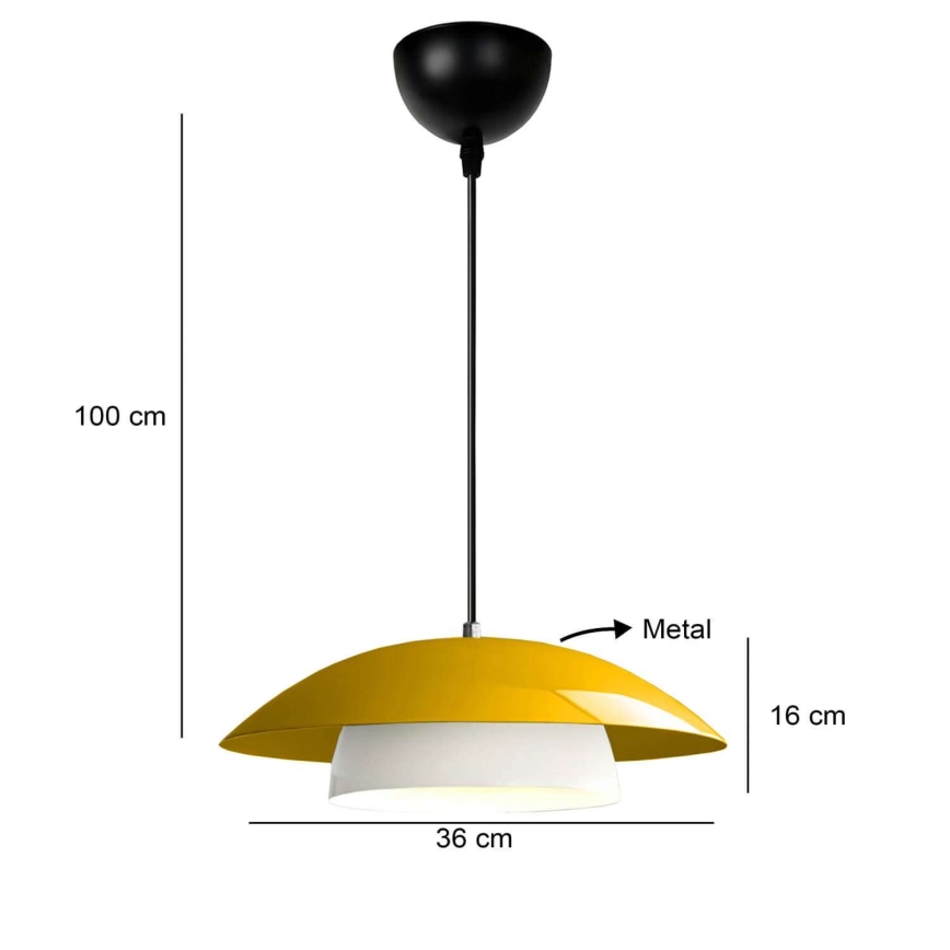 Lampa MOONLIGH hängande 1xE27/40W/230V gul