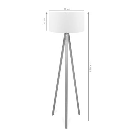 Lampå på fot AYD 1xE27/40W/230V brun/grå