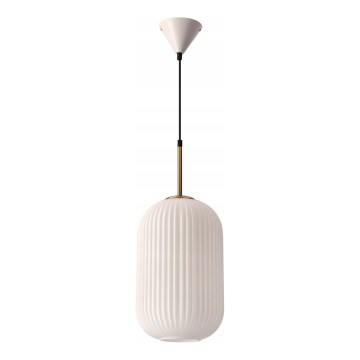 Lampa upphängd CRESTO 1xE27/40W/230V vit/guld