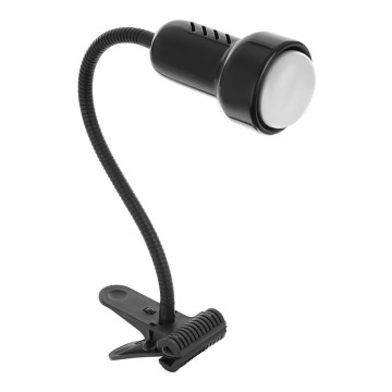 Lampa  with a clip LOLEK 1xE14/24W/230V svart 