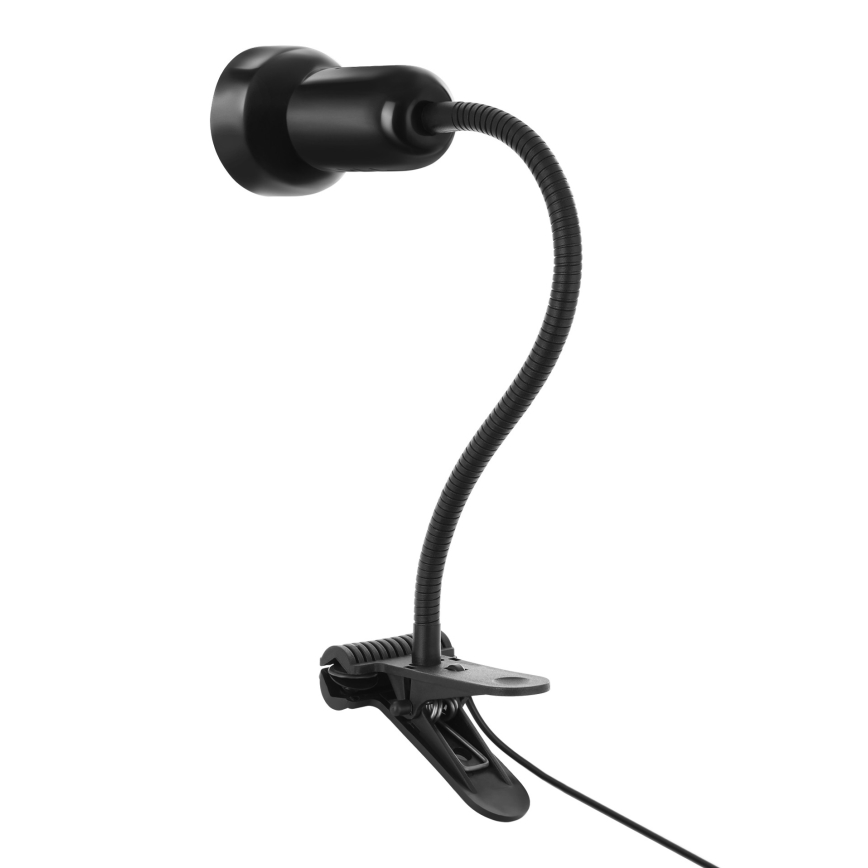 Lampa  with a clip LOLEK 1xE14/24W/230V svart 