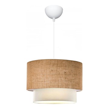 Lampadario a sospensione AYD 1xE27/15W/230V beige/bianco