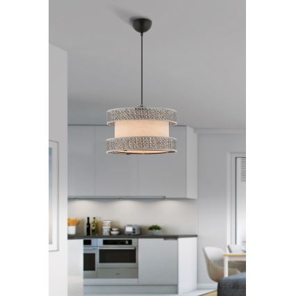 Lampan i tak HALO 1xE27/60W/230V beige/grå