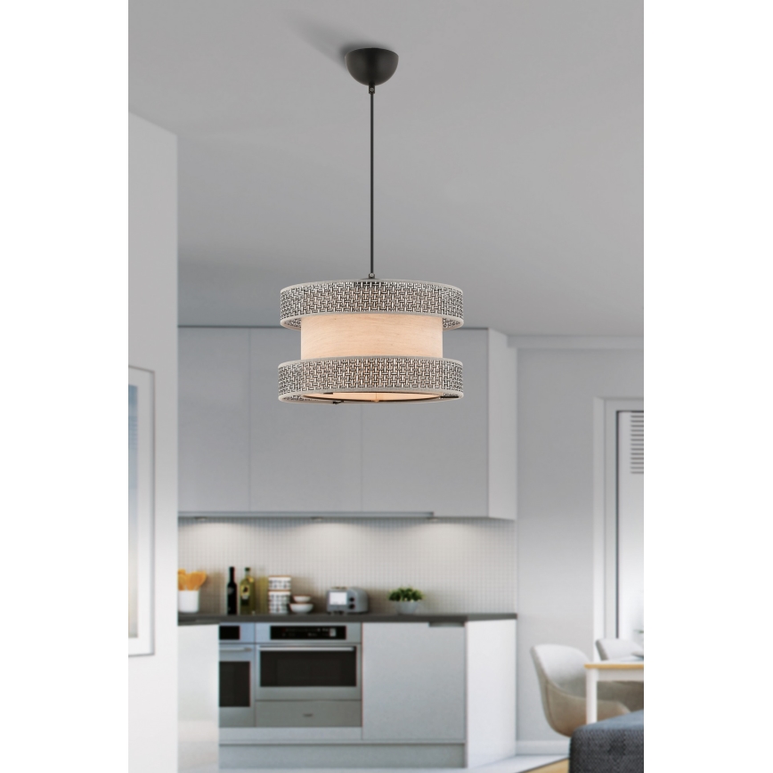 Lampan i tak HALO 1xE27/60W/230V beige/grå