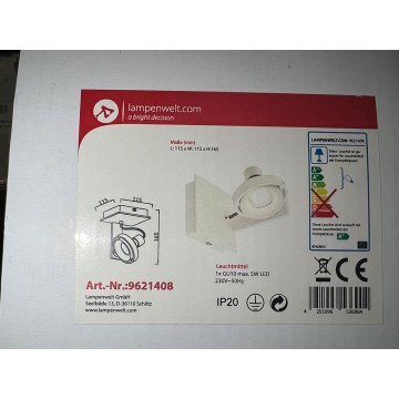 Lampenwelt - LED väggbelysning 1xGU10/5W/230V
