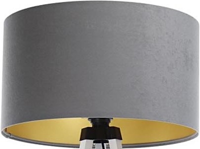 Lampskärm för golvlampa STANDART E27 diameter 45 cm grå/guld