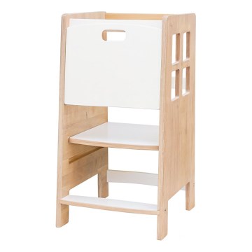 Lärplattform KULE 90x50 cm brun/vit