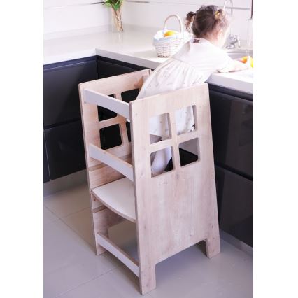 Lärplattform KULE 90x50 cm brun/vit
