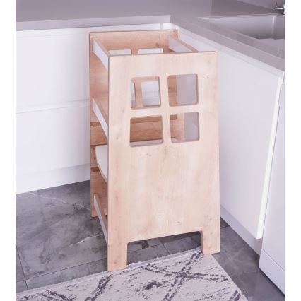 Lärplattform KULE 90x50 cm brun/vit