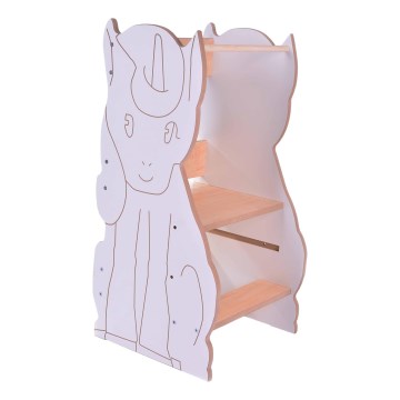 Lärstol UNICORN vit/lönn