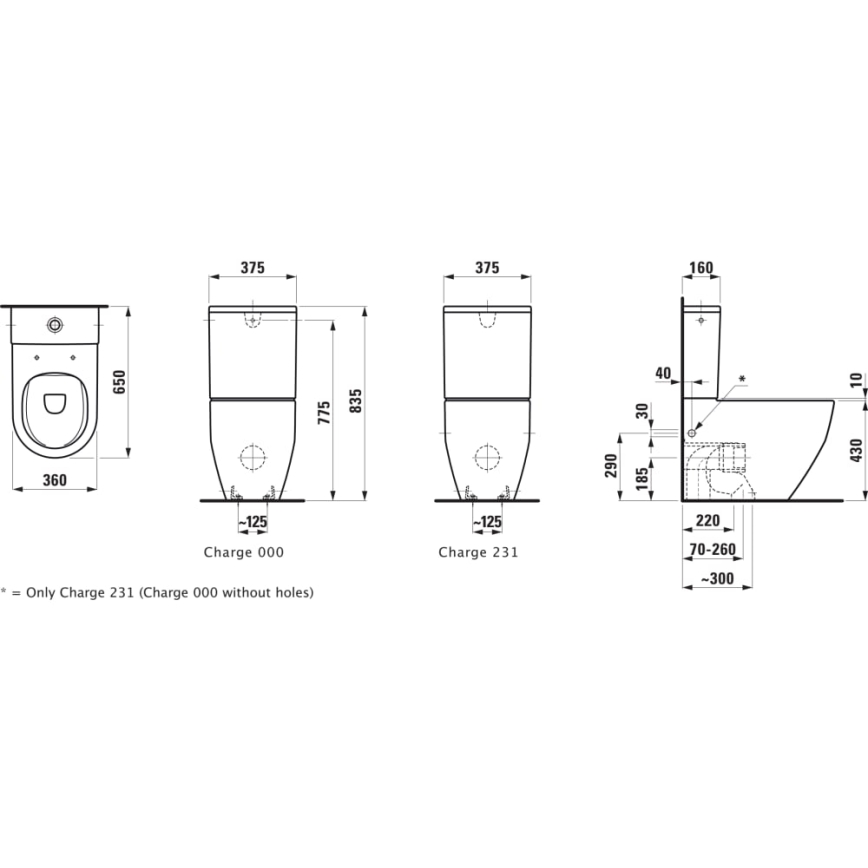 LAUFEN H8259624000001 - Toalettstol PRO keramik/vit