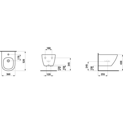 LAUFEN H8300810003021 - Väggh LUA keramik/vit
