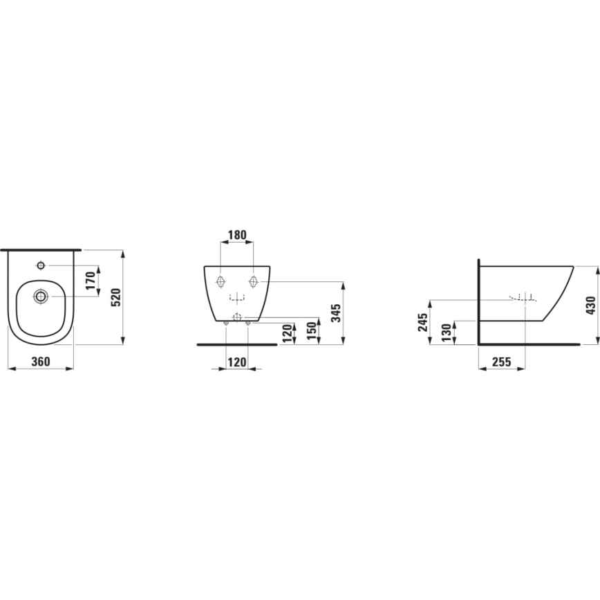 LAUFEN H8300810003021 - Väggh LUA keramik/vit