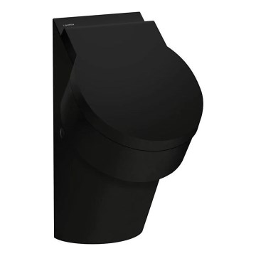 LAUFEN H8402810200001 - Pissoar med öppningar för VAL-lucka, bakre tillopp, bakre avloppsanslutning, keramik/blank svart
