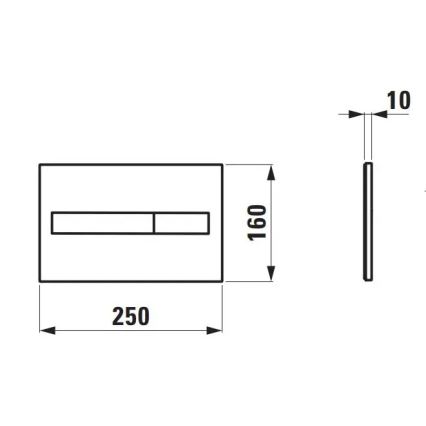LAUFEN H8956610000001 - Spolknapp DUAL LIS, vit