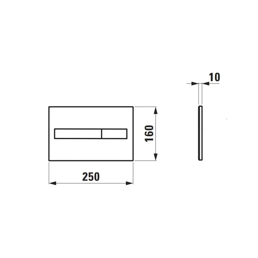 LAUFEN H8956610000001 - Spolknapp DUAL LIS, vit