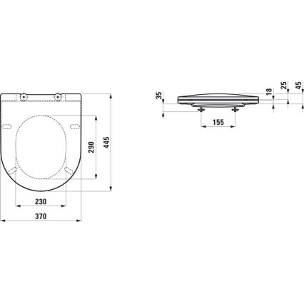 LAUFEN H8989660000001 - Toalettsits SoftClose PRO duroplast/vit