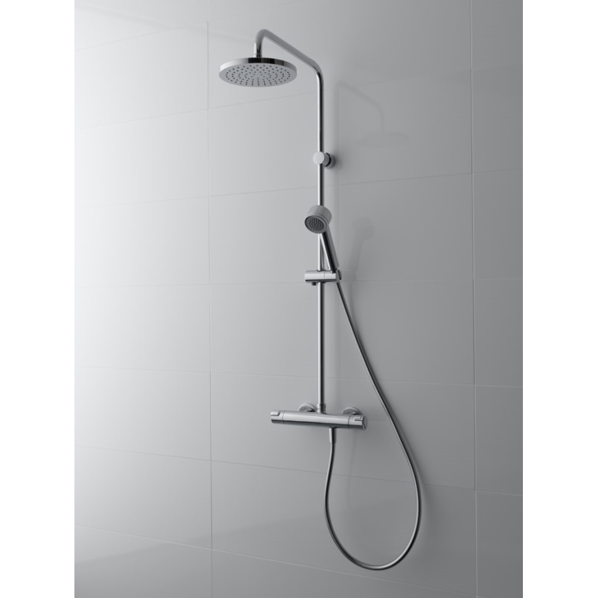 LAUFEN HF500957100600 - Duschutrustning med termostat CITYPRO skinande krom