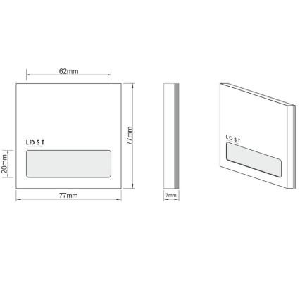 LDST AL-01-SS-BZ5 - LED Trappljus ALEX 5xLED/1.2W/230V matt krom