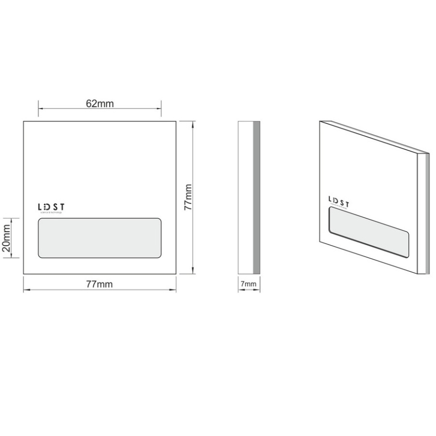 LDST AL-01-SS-BZ5 - LED Trappljus ALEX 5xLED/1.2W/230V matt krom