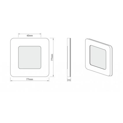 LDST DI-01-SZ-BZ9 - LED Trappbelysning DIANA 9xLED/1,2W/230V 6500K