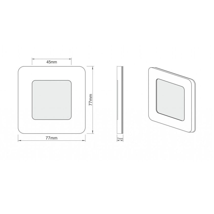 LDST DI-01-SZ-BZ9 - LED Trappbelysning DIANA 9xLED/1,2W/230V 6500K
