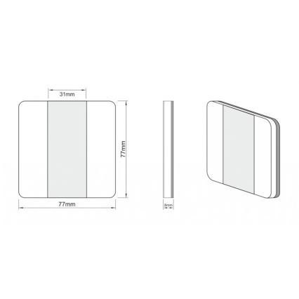 LDST DU-01-SZ-BC10 - Trappljus DUO 10xLED/1,2W/230V