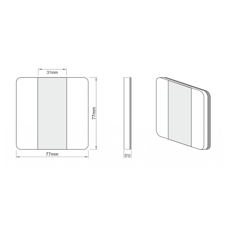 LDST DU-01-SZ-BC10 - Trappljus DUO 10xLED/1,2W/230V