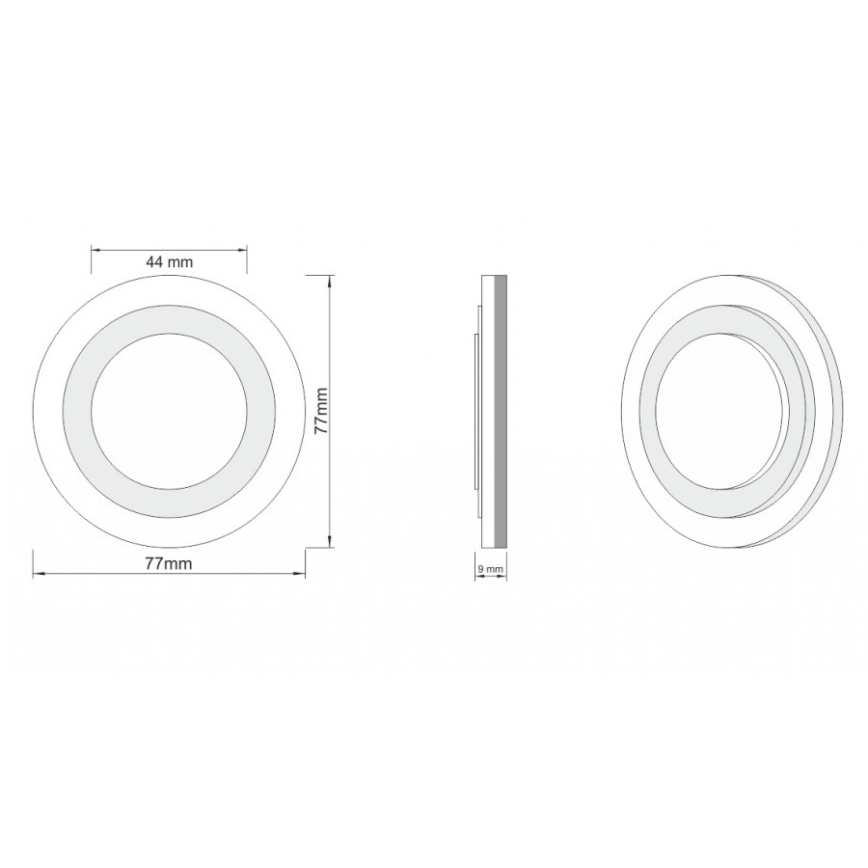 LDST LI-01-B-BZ8 - LED Trappljus LILI 8xLED/1,2W/230V vit 6500K