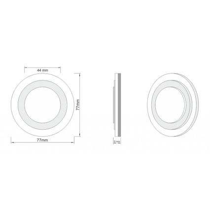 LDST LI-01-SS-BC8 - Trappljus LILI 8xLED/1.2W/230V