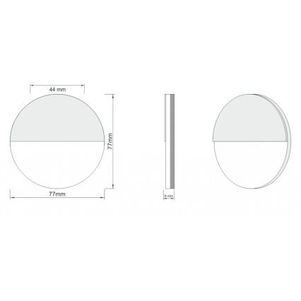 LDST RO-01-SZ-BZ4 - LED Trappljus ROBIN 4xLED/1,2W/230V guld 6500K