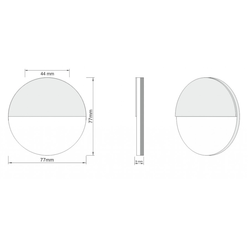 LDST RO-01-SZ-BZ4 - LED Trappljus ROBIN 4xLED/1,2W/230V guld 6500K
