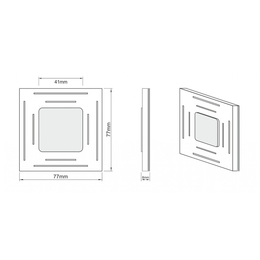 LDST SP-01-SS-BC8 - Trappljus SPACE 8xLED/1,2W/230V