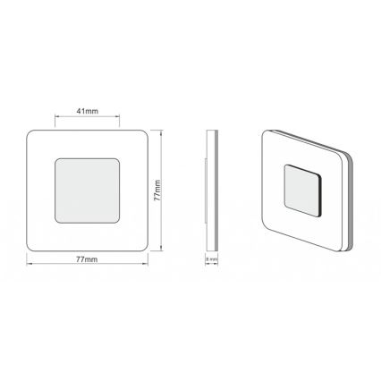LDST SW-01-CB-BC8 - Trappljus SWIFT 8xLED/1,2W/230V