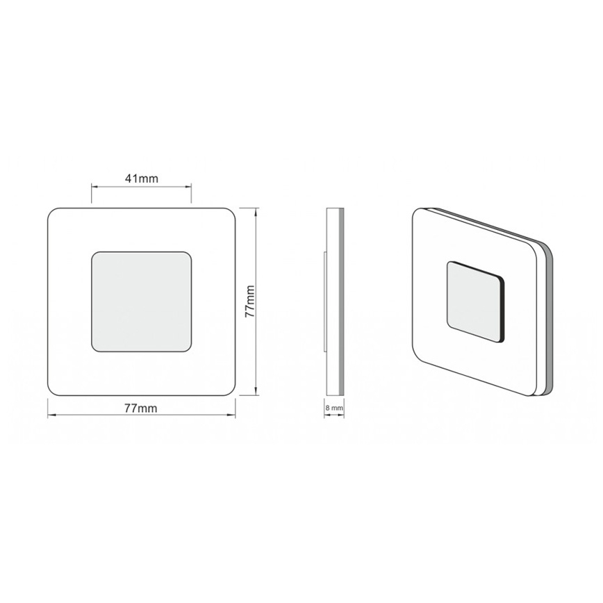 LDST SW-01-CB-BC8 - Trappljus SWIFT 8xLED/1,2W/230V