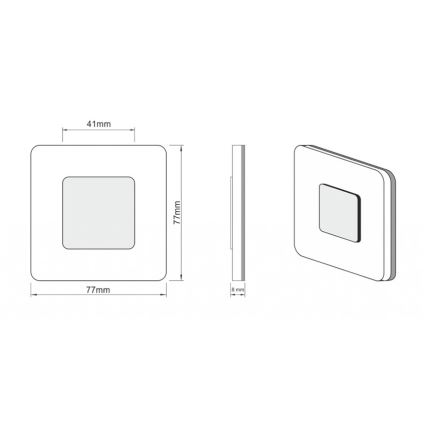 LDST SW-01-SC-BC8 - Trappljus SWIFT 8xLED/1.2W/230V