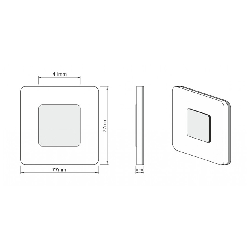 LDST SW-01-SC-BC8 - Trappljus SWIFT 8xLED/1.2W/230V