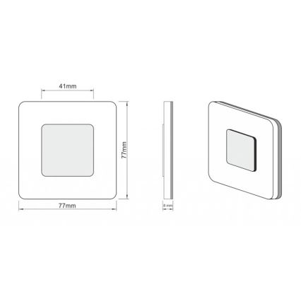 LDST SW-01-SS-BC8 - Trappljus SWIFT 8xLED/1,2W/230V