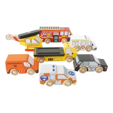 Le Toy Van - Set med räddningsbilar och helikopter