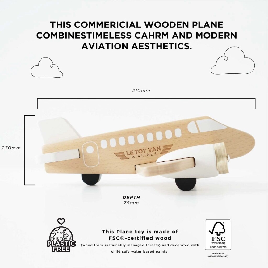 Le Toy Van - Trä flygplan