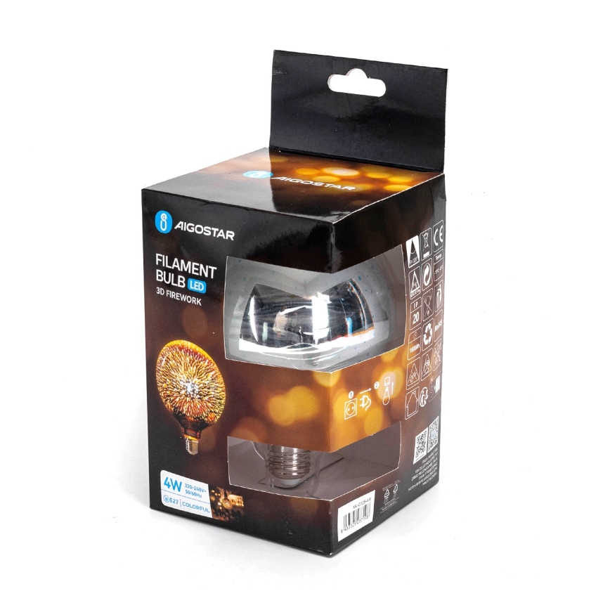 LED 3D Dekorativ glödlampa E27/4W/230V - Aigostar