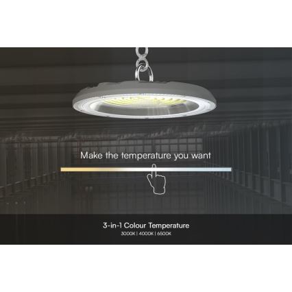 LED arbetsbelysning High Bay LED/150W/230V 3000/4000/6500K IP65 ø 27,7 cm
