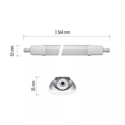LED arbetsbelysning LED/45W/230V IP65 4000K 156,4 cm