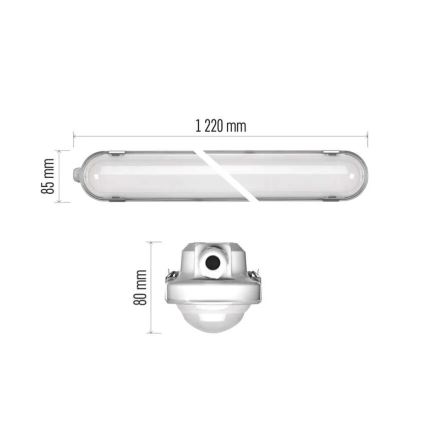 LED Ljusreglerad Industriell belysning med nödmodul MISTY LED/32/40/48/54W/230V 4000/6500K IP66