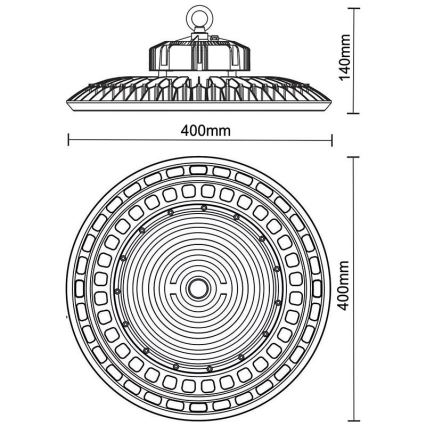 LED arbetsbelysning UFO HIGHBAY LED/200W/230V 5000K IP65