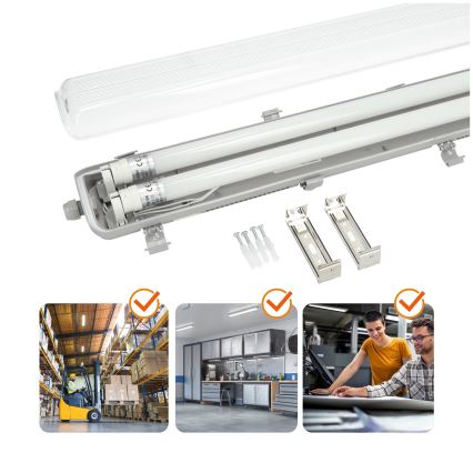 LED arbetsrörsljus  T8 2xG13/18W/230V 4000K IP65