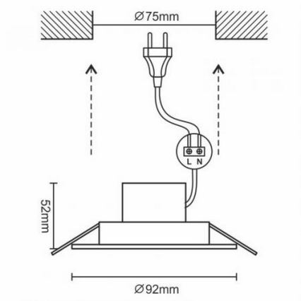 LED Badrum Hängande Takbelysning LED/7W/230V 4000K silver IP44